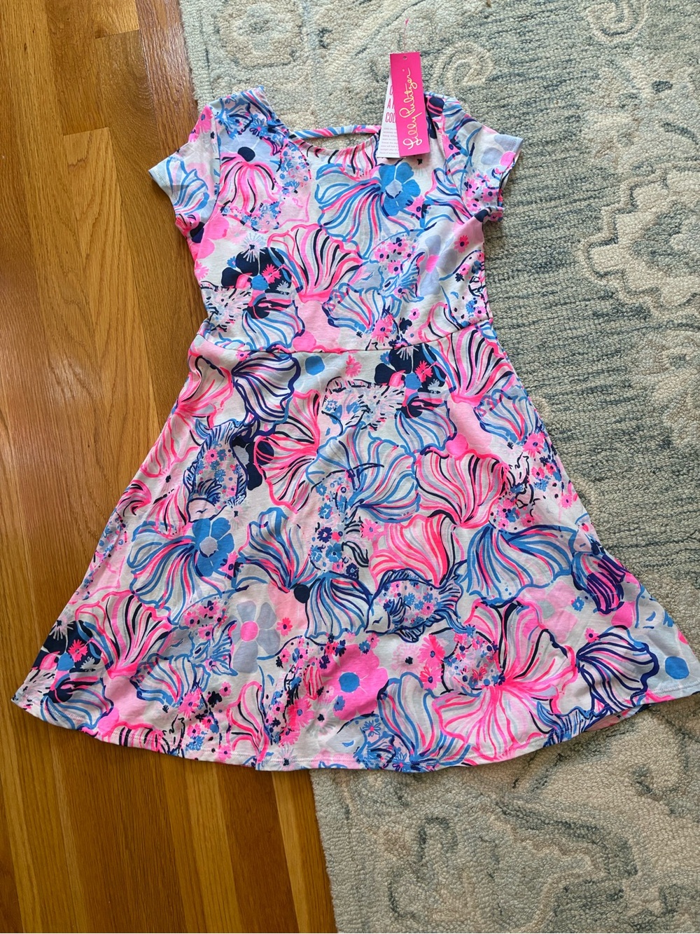 Lilly Pulitzer Girls' Pink Floral Swing Dress